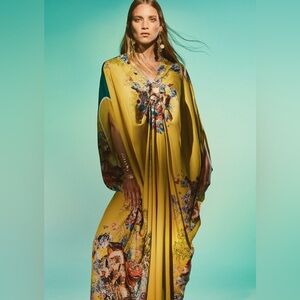 Anamika Khanna x H&M Silk-blend floral-motif kaftan dress